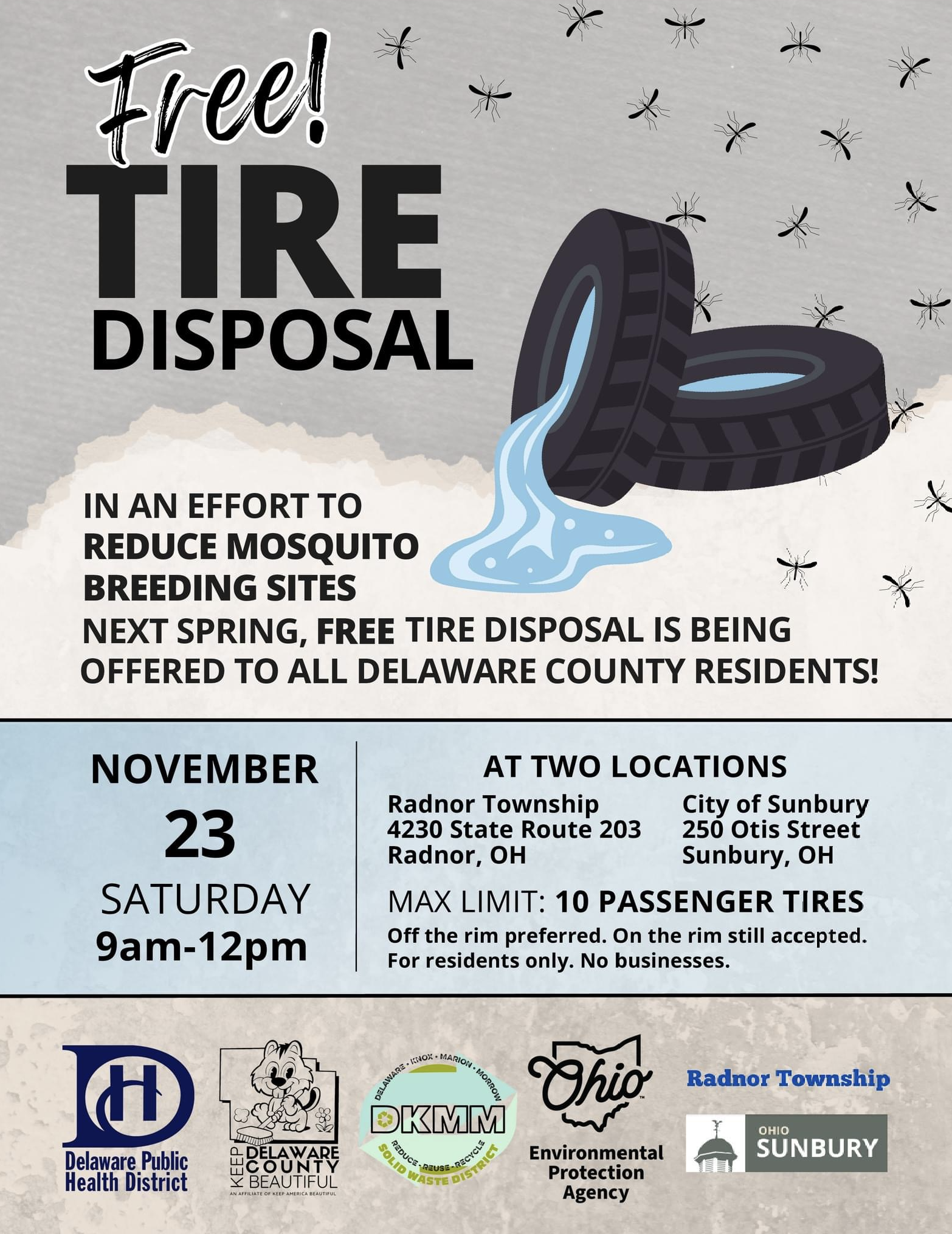 tire disposal event ad